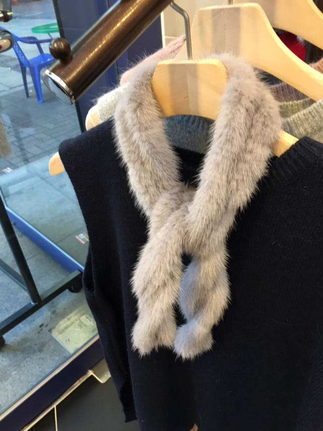 Petit mink muffler shawl Recommended for winter Re