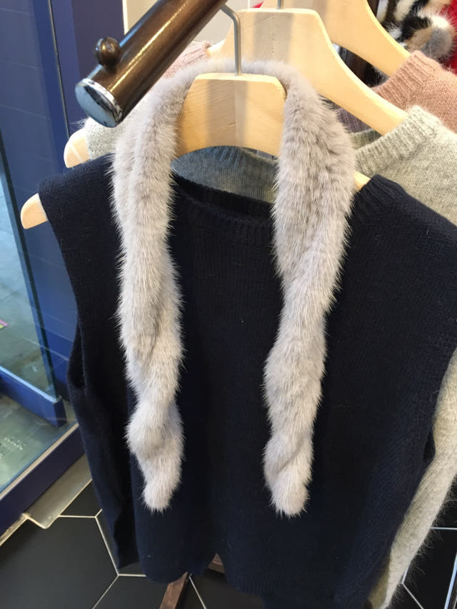 Petit mink muffler shawl Recommended for winter Re