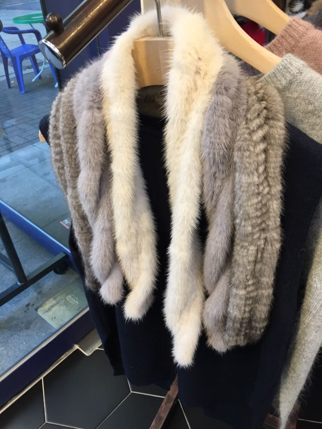 Petit mink muffler shawl Recommended for winter Re