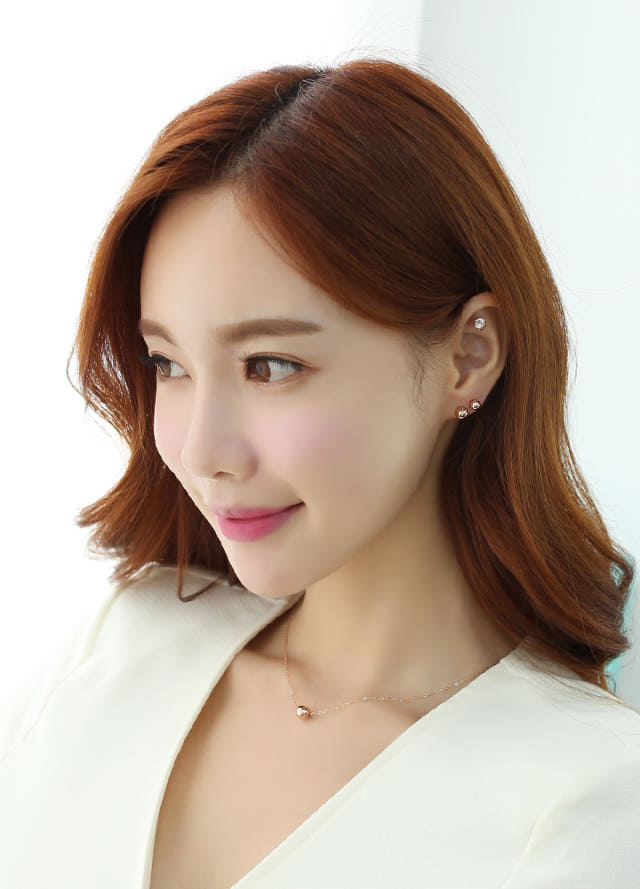 Lovely Tangent Necklace 14k Ball 14k Simple Daily 