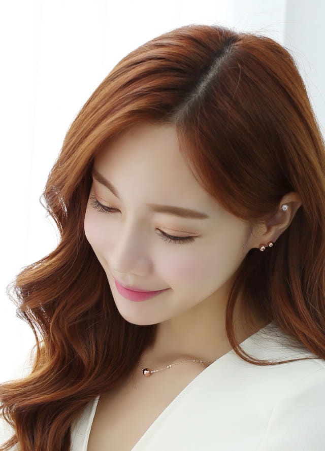 Lovely Tangent Necklace 14k Ball 14k Simple Daily 