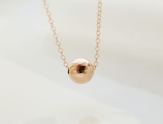 Lovely Tangent Necklace 14k Ball 14k Simple Daily 