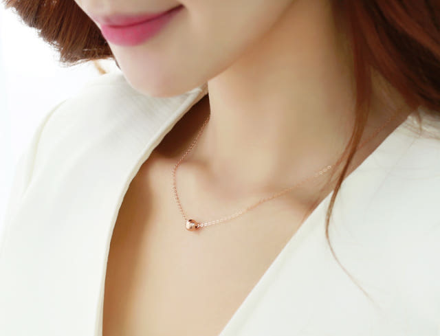 Lovely Tangent Necklace 14k Ball 14k Simple Daily 