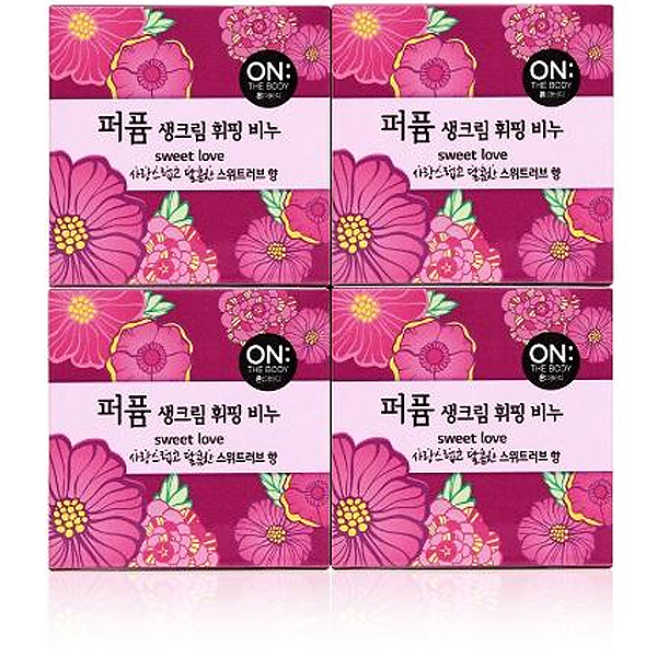 온더바디 퍼퓸 휘핑 스위트러브 비누 90g x 4개 : MOMOBOX