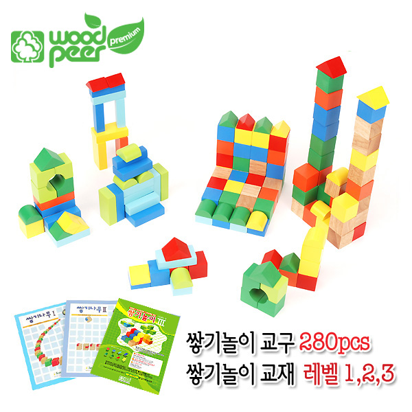 쌓기놀이280pcs+교재 : 그린에듀