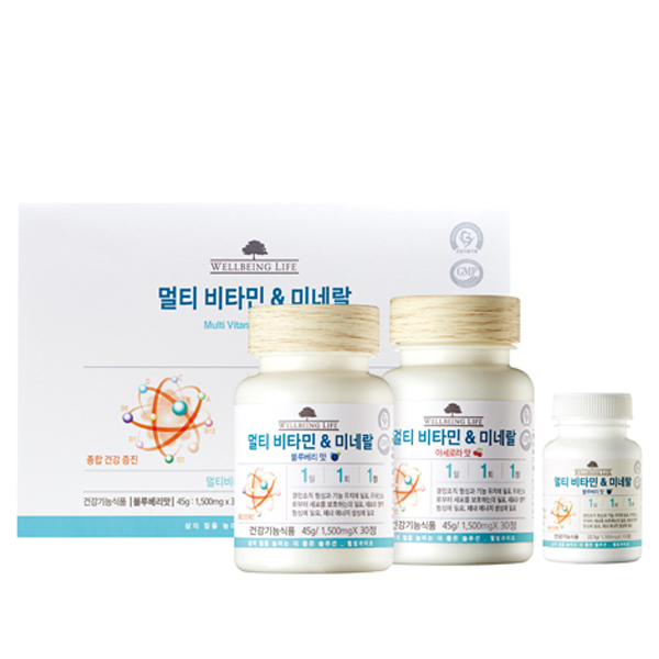 코리아나 웰빙라이프 멀티비타민x미네랄(75일분) : 달걀형
