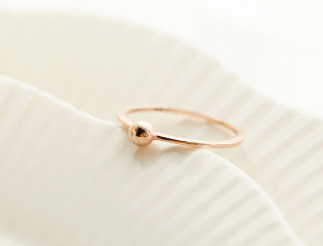 Lovely Tangent Necklace 14k Ball 14k Simple Daily 