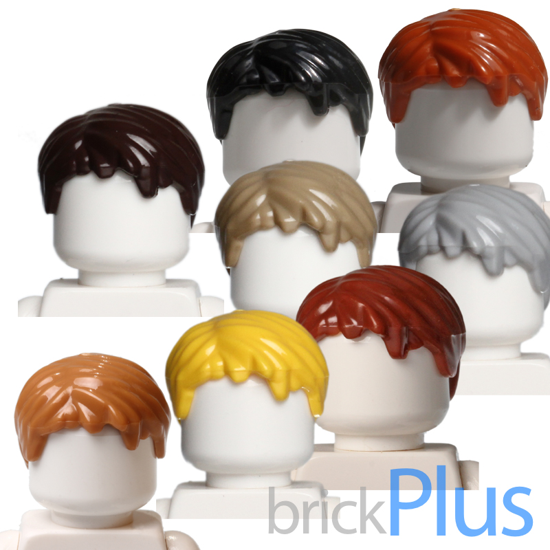 레고 헤어 토니스타크 / 닌자고 제이 / 한솔로 스타일 Minifig, Hair Short, Tousled with Side Part 62810 : 브릭플러스