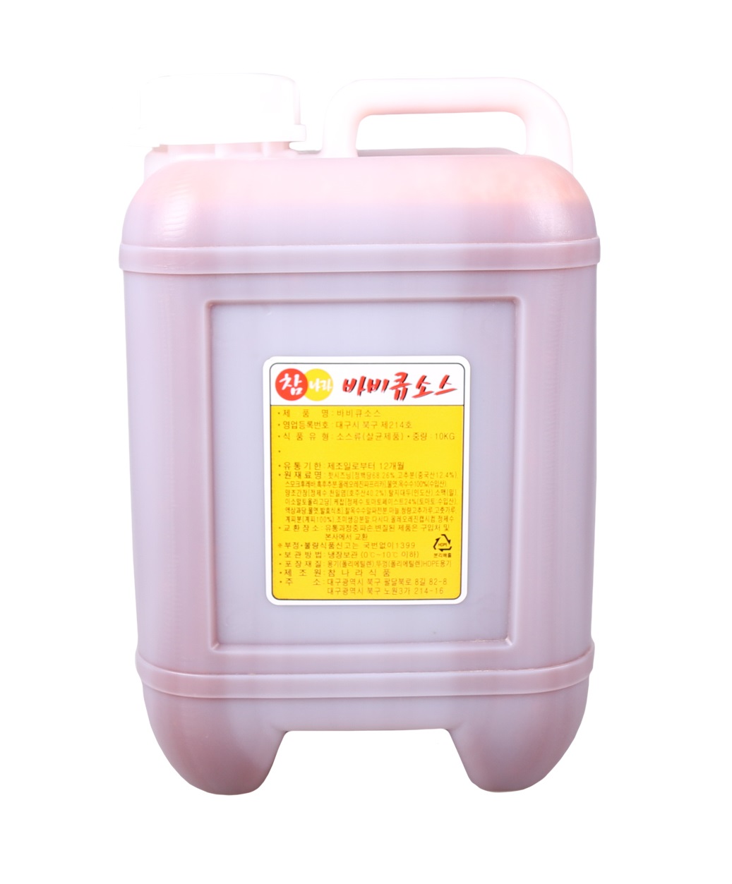 참나라 바베큐소스 10KG 웰뜨레 양념소스 치킨소스 : 웰뜨레