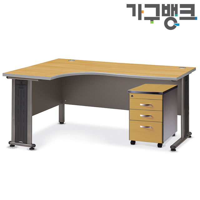 OA 책상세트 (L퍼즐 1800+이동서랍) : 가구뱅크OA퍼니처