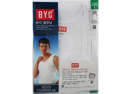 BYC 런닝 민소매 나시 메리야스 95~105 (110 size 추가)5장묶음 판매합니다 : 명성상사