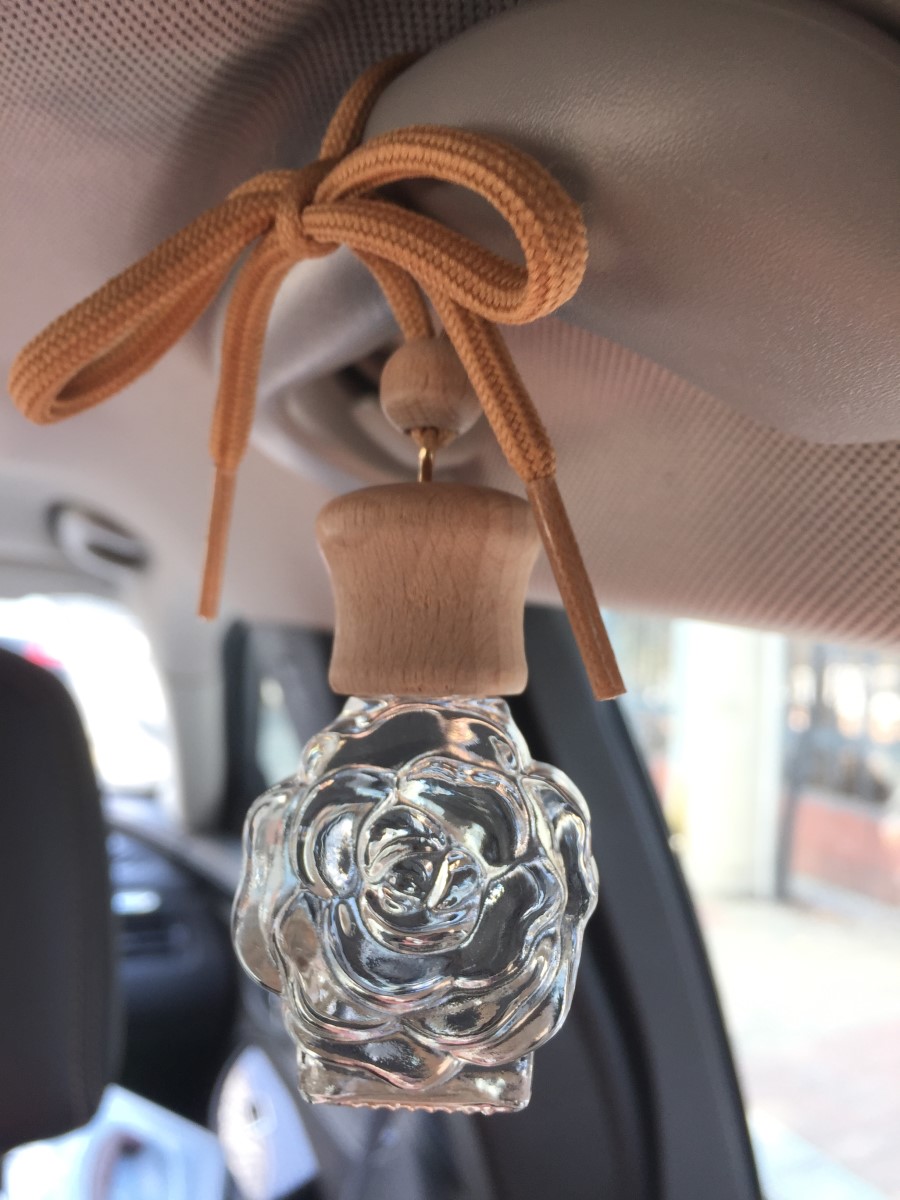 Car Air Freshener Lovely Rose Vehicle Diffuser Con