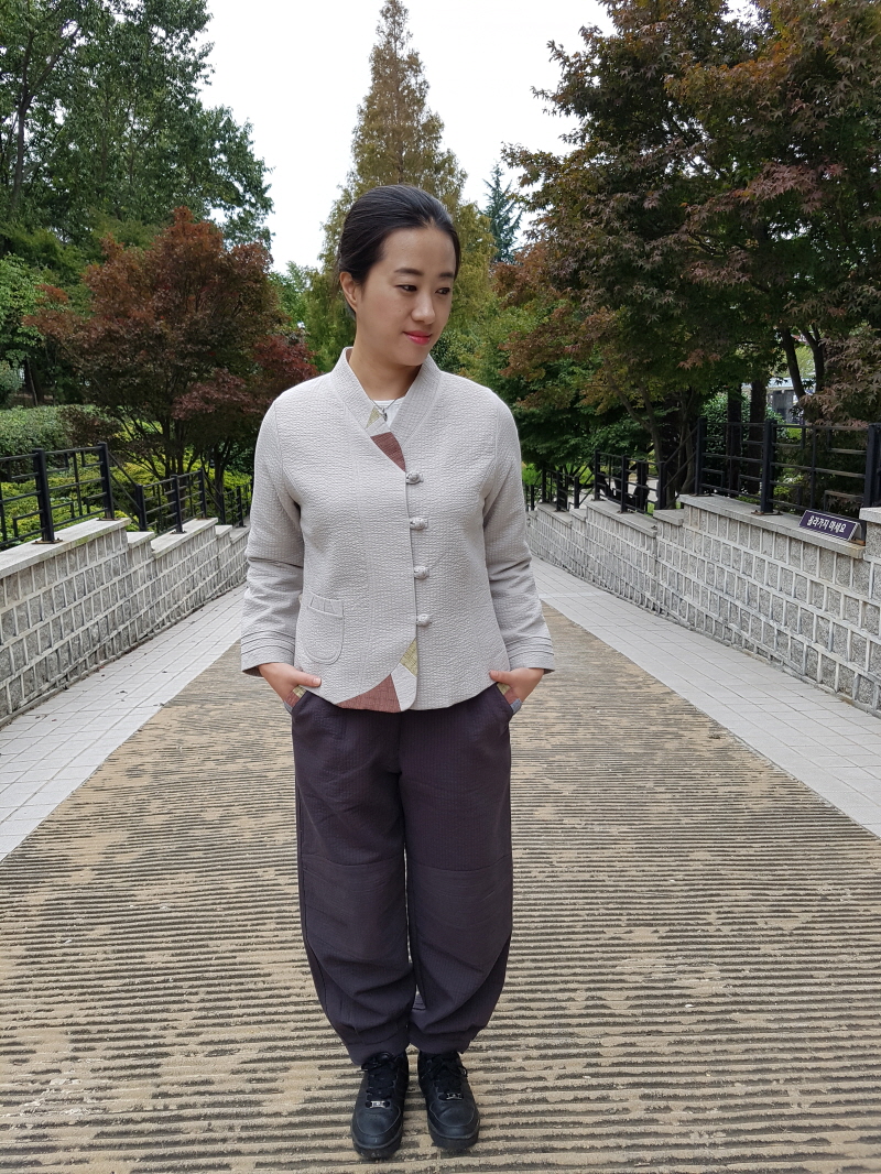 생활한복 색동잔골저고리ST(회색) : 단미달콤