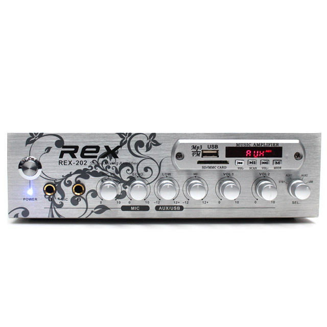 REX RX-202 카페/매장용 스테레오 미니앰프 2채널 100W(R.M.S) : 호성음향