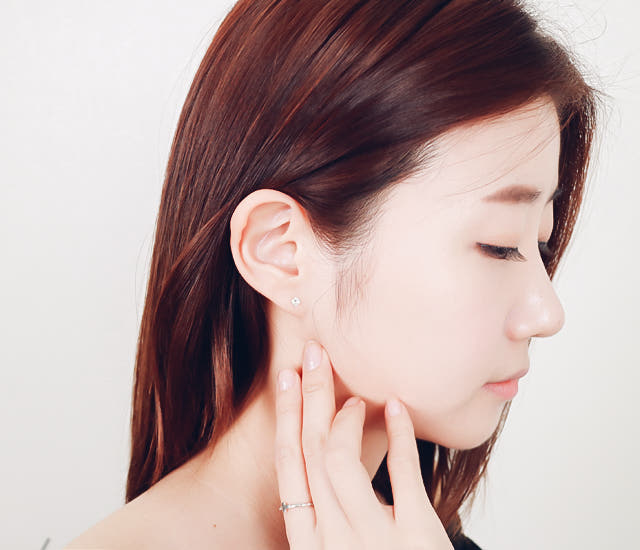 White Love Story Cubic Earrings 14k Gold 14K Spike