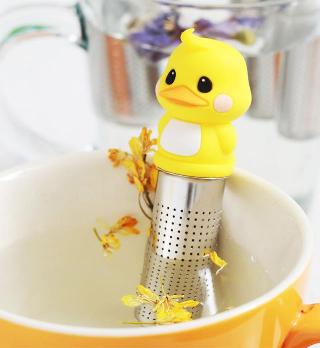 Miputi Infuser White Bear, Duck Ring Silicon Sten 