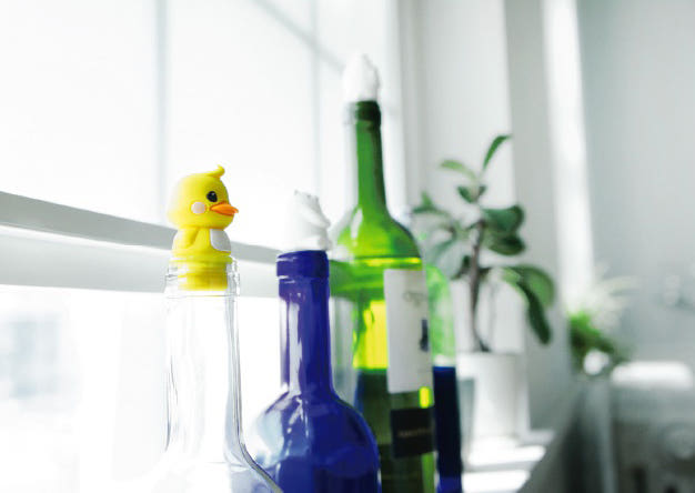 Miputi Infuser White Bear, Duck Ring Silicon Sten 