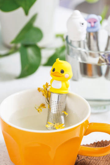 Miputi Infuser White Bear, Duck Ring Silicon Sten 