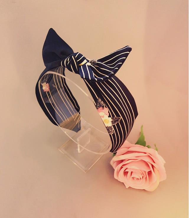 Hair Accessories Petals Striped Scarf Headband Nea