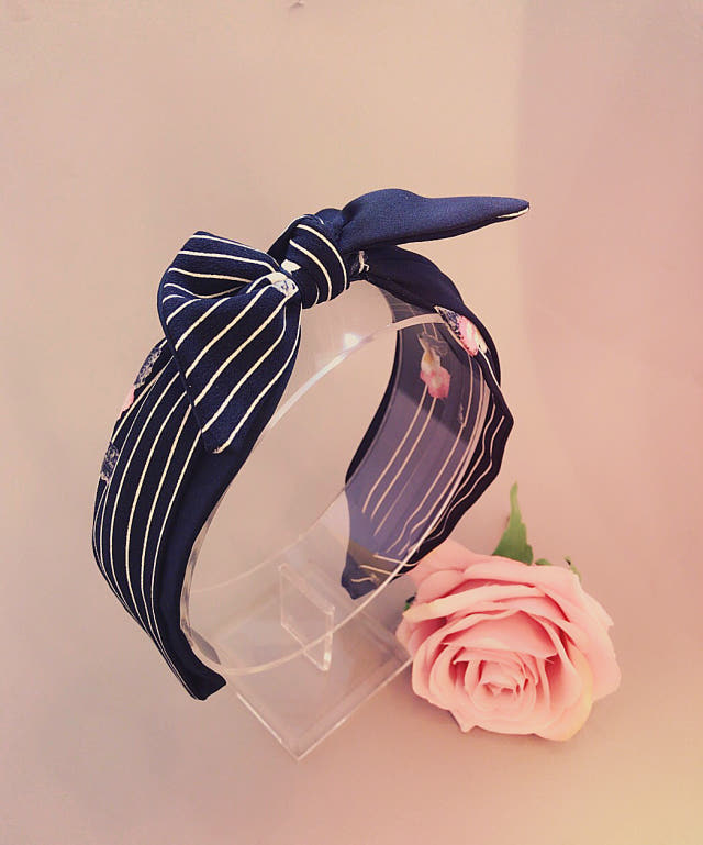 Hair Accessories Petals Striped Scarf Headband Nea