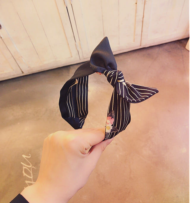 Hair Accessories Petals Striped Scarf Headband Nea