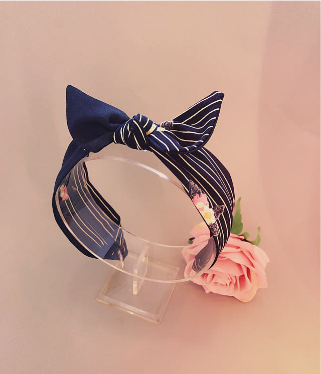 Hair Accessories Petals Striped Scarf Headband Nea