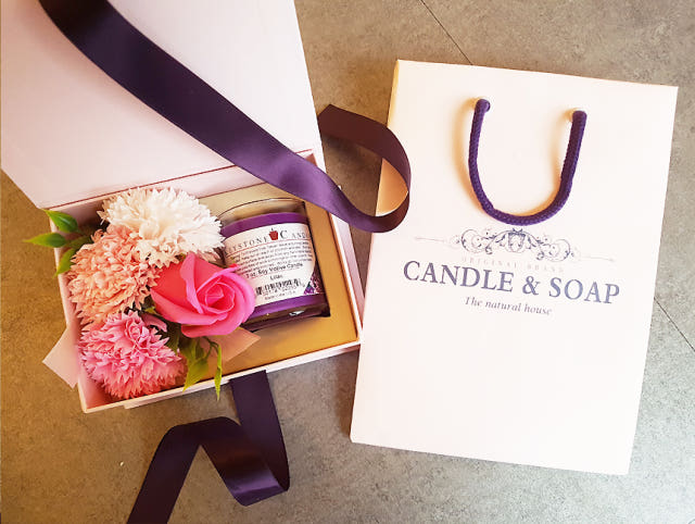 Carnation Candle Set Pink Box Parent Day Teacher&#