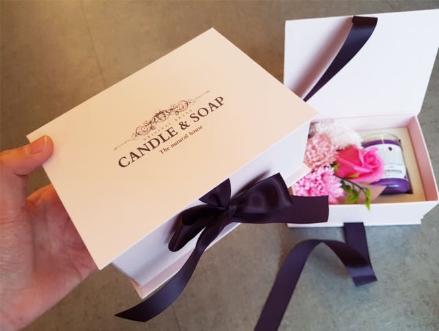 Carnation Candle Set Pink Box Parent Day Teacher&#