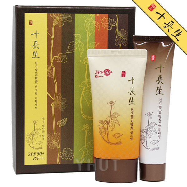 (정품)로제화장품 십장생 천지향 선크림 80ml+폼 클렌징 50ml/썬크림 : 연화유통