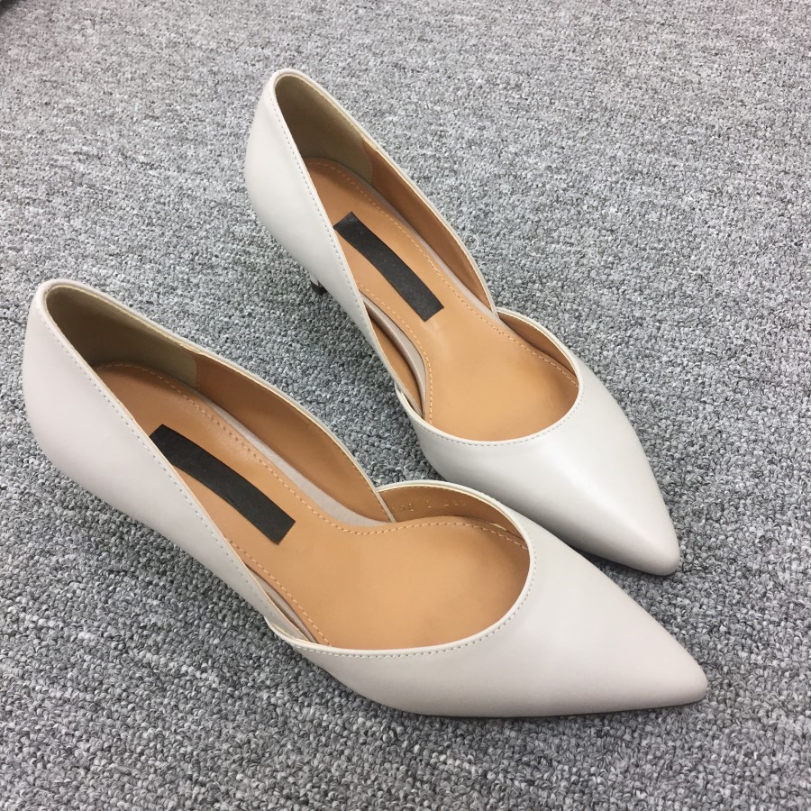 Handmade cowhide mid-heel stiletto 5cm color extra