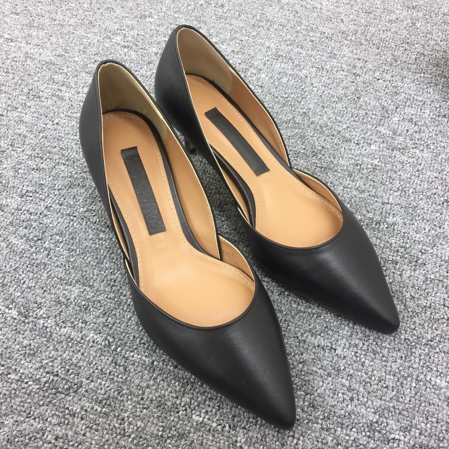 Handmade cowhide mid-heel stiletto 5cm color extra