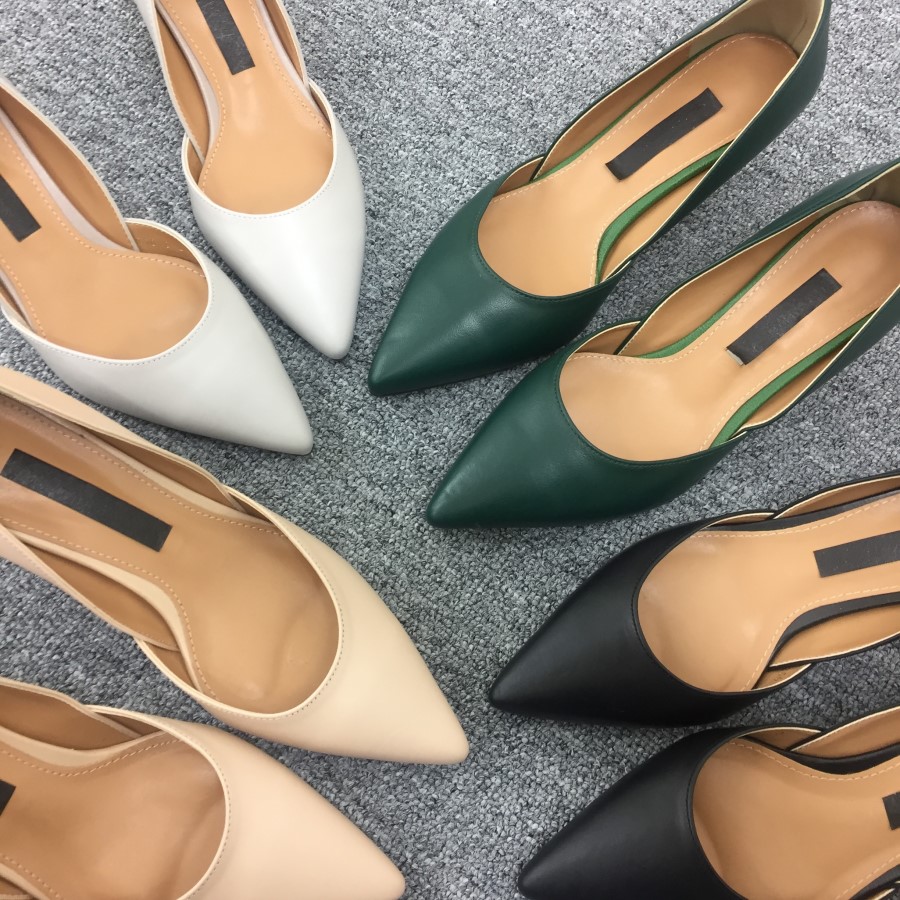 Handmade cowhide mid-heel stiletto 5cm color extra