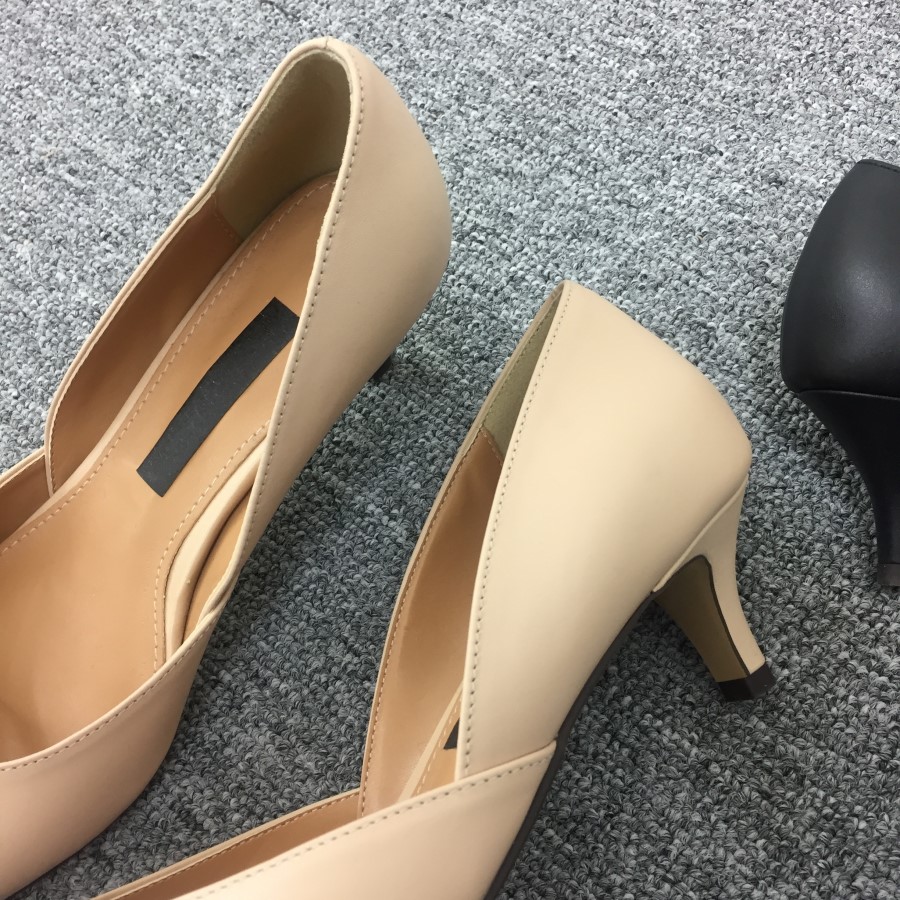 Handmade cowhide mid-heel stiletto 5cm color extra