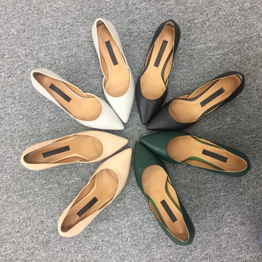 Handmade cowhide mid-heel stiletto 5cm color extra