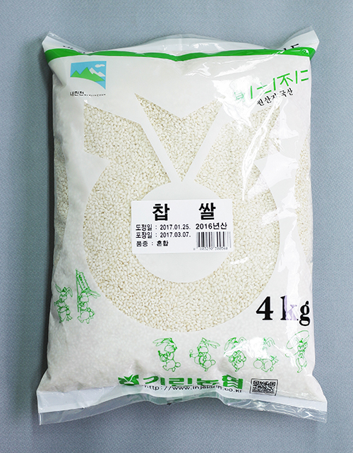 내린천 찹쌀 4kg : 기린농협 가공사업소