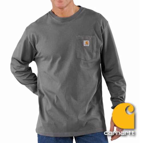 CARHARTT K126 긴팔 포켓 로고 티셔츠 6컬러 : 샵에스더블유