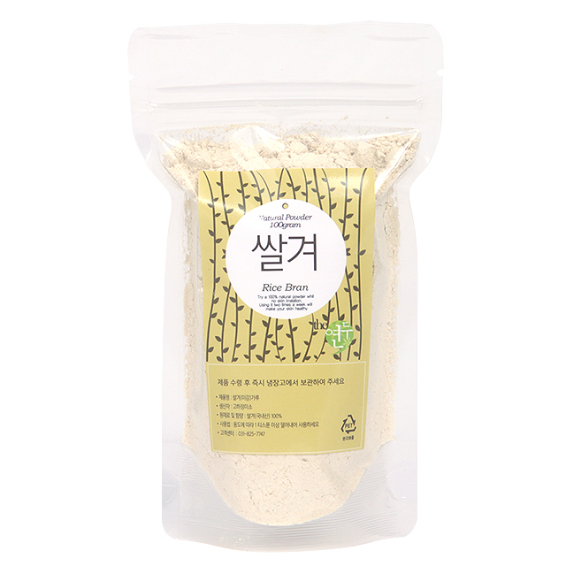 국산 쌀겨가루100g : 더 연두