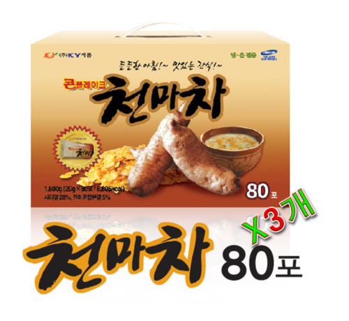 부모님선물 천마차 원조 KY식품 콘플레이크 천마차80 무료배송 선식 명절 간식 죽 출출할때 : 원조 KY식품