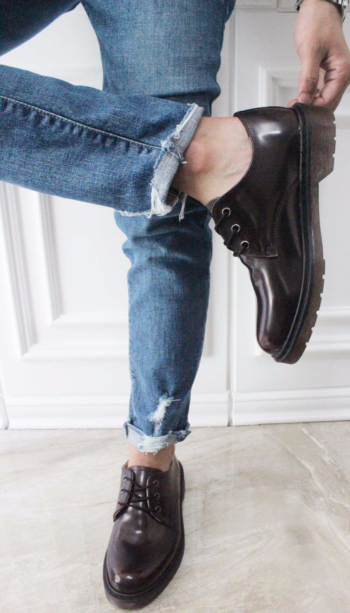 Men's Daily Derby Shoes 4cm height rise casual 