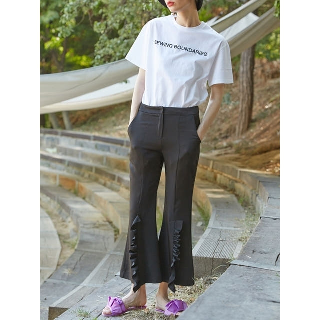 디자이너윈도 : 네이버쇼핑 [비욘드클로젯][7/28출고] TROPICAL LOGO OPEN COLLAR 1/2 SHIRT BLACK