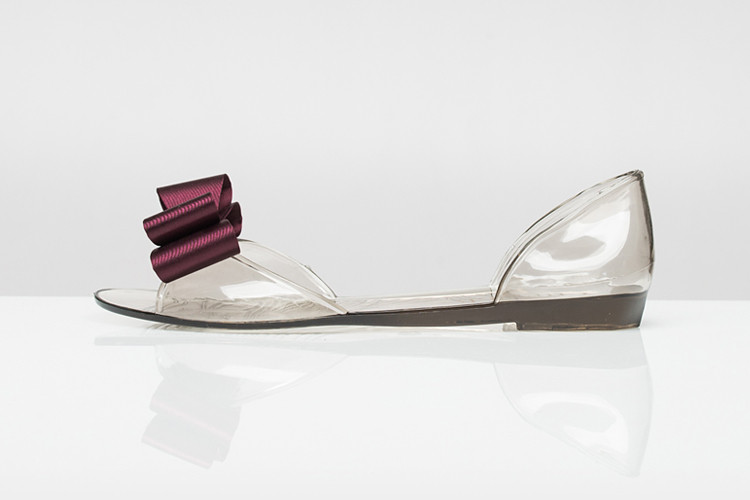 NEW WOMEN JELLY SHOES Jubilee Satin Ribbon Jelly 4