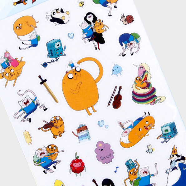 어드벤처타임 투명 스티커 1500 / adventure time 카툰네트워크 / 다이어리정리, 핸드폰재료 / 인스 씰 / 핀 제이크 캐릭터스티커 : 쿠마몬샵