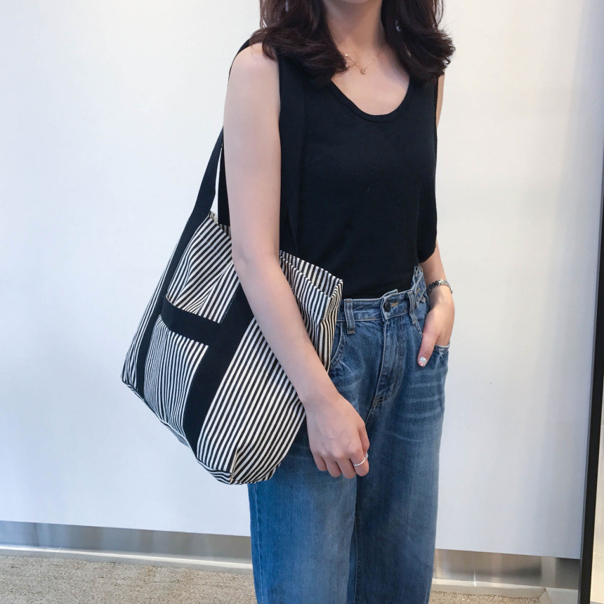 <b><p>Big Size Eco Bag Couple Diaper Shld lge Student</p></b><b><p>ビッグサイズのエコバッグカップルおむつバッグショルダーバッグ大学生デイリーバックストライプコーディネ</p></b><br /><br /><p align='center'>