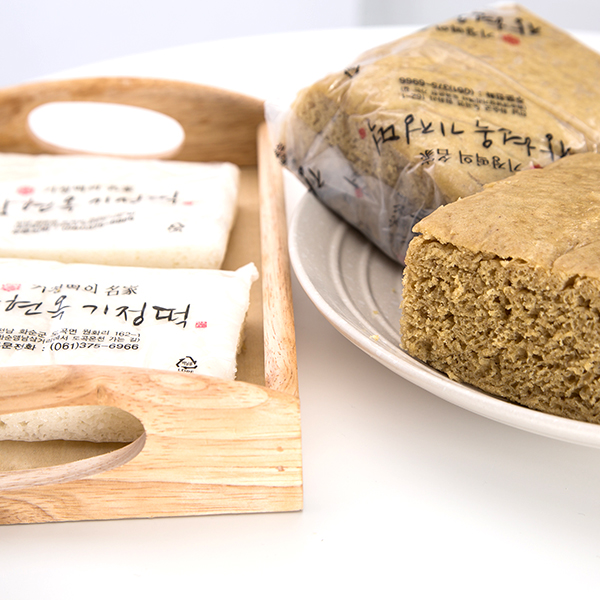 화순 장현옥 보리기정떡 1kg 4팩 (1팩당 약 250g) : 청정팜리