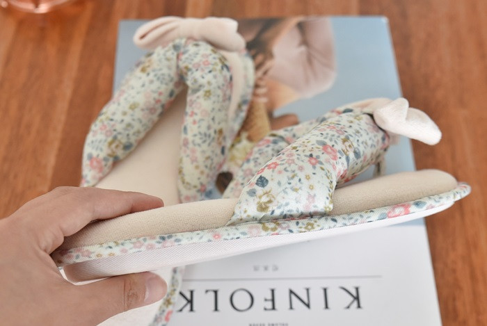 Korean Flower Cotton Slippers Summer Cotton Cotton