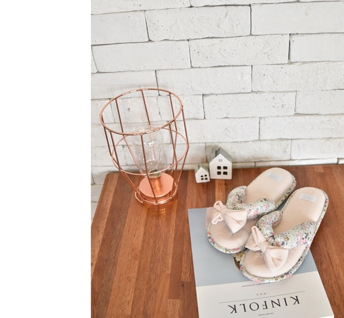 Korean Flower Cotton Slippers Summer Cotton Cotton