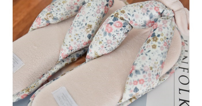 Korean Flower Cotton Slippers Summer Cotton Cotton