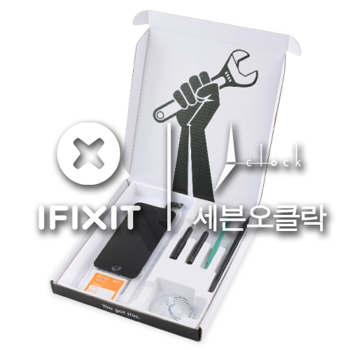 아이픽스잇 iFixit - iPhone 5s 액정+디지타이저 / 아이폰5s 액정과 터치모듈 수리공구 포함 자가교체 : 세븐오클락