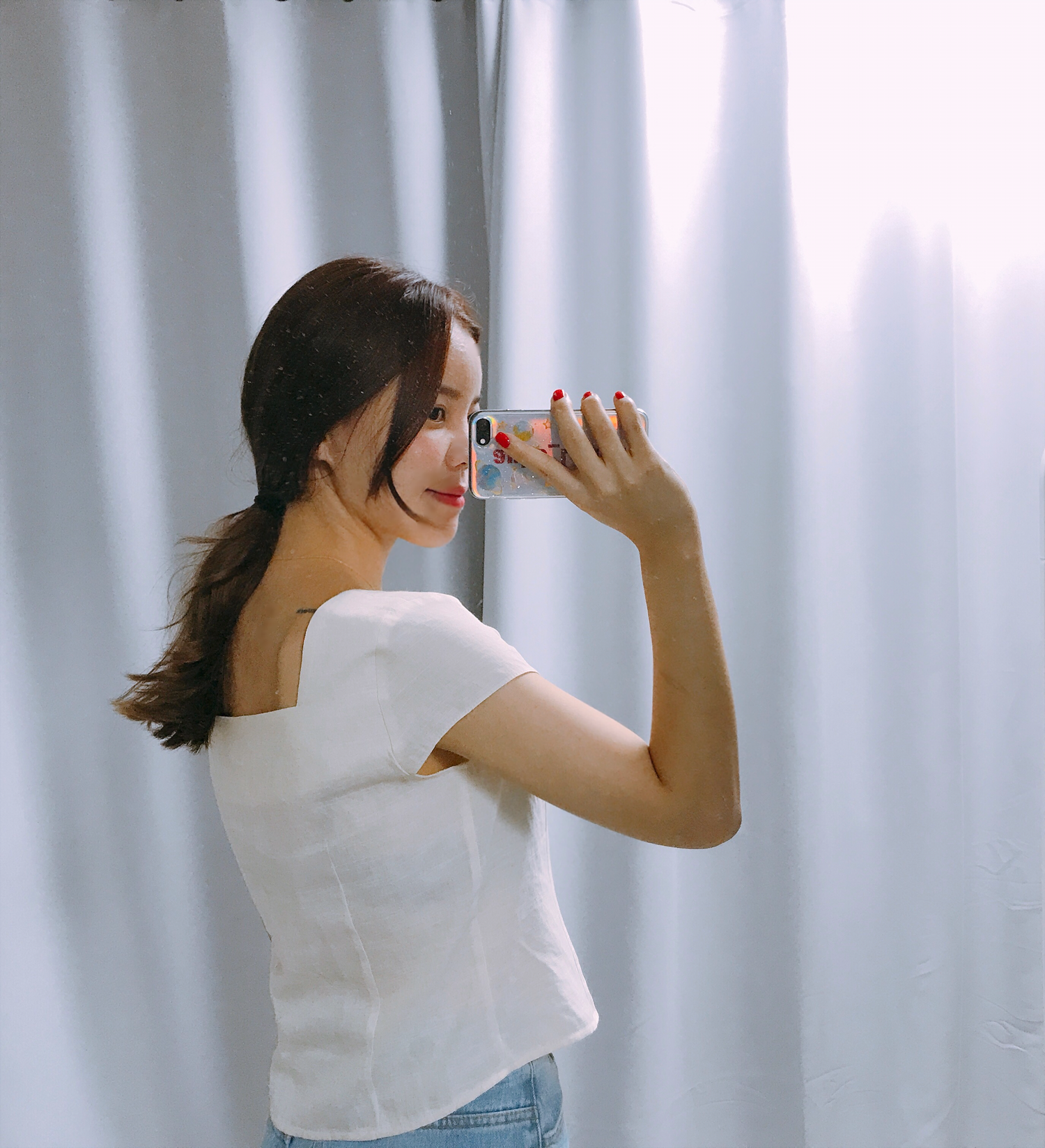 스퀘어 블라우스 : 오브로더