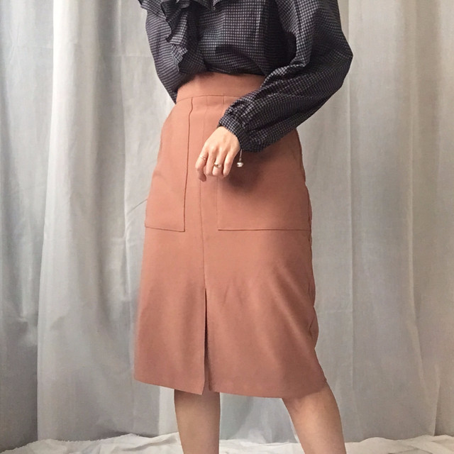 Women Blouses Waffle Lace Check Fall V Neck Blouse